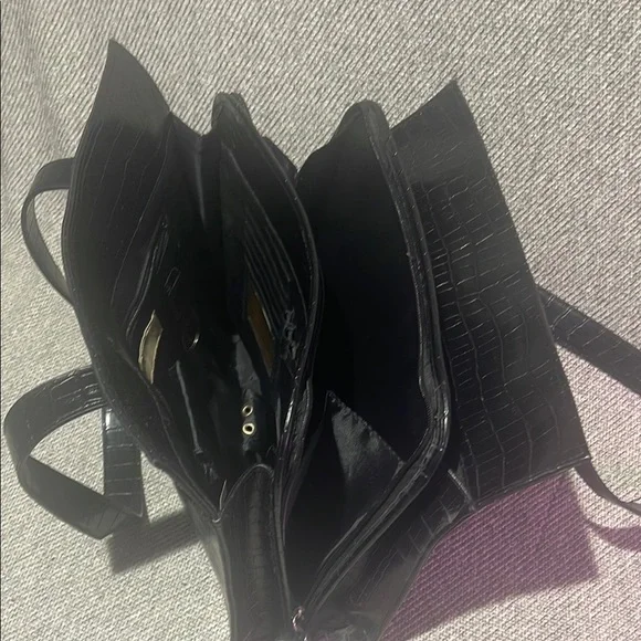 Naturalizer Black Laptop Bag Sleek Minimalist Design - Picture 3 of 16